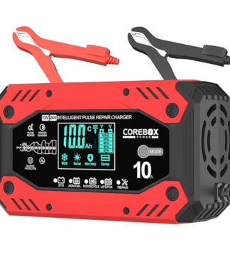 Battery Charger 10 Amp 12 V/24 V Smart Trickle Charger for Car - Battery Maintenance Trickle Charger and Automotive Battery Charger with Temperature Compensation for Car Truck Motorcycle Lawn Mower