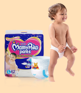 MamyPoko Pants Extra Absorbent Diapers, Newborn (Pack of 18)